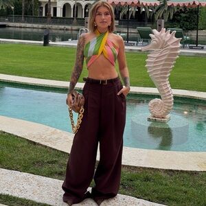 Zara Maroon Trousers